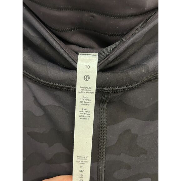 NEW Lululemon l High-Rise Tight 28 SIZE 10 Heritage 365 Camo Deep Coal Multi - Picture 7 of 8